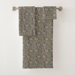 Vintage William Morris Snakehead Bath Towel Set