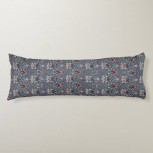 Vintage William Morris Snakeshead Fritillary Red Body Cushion