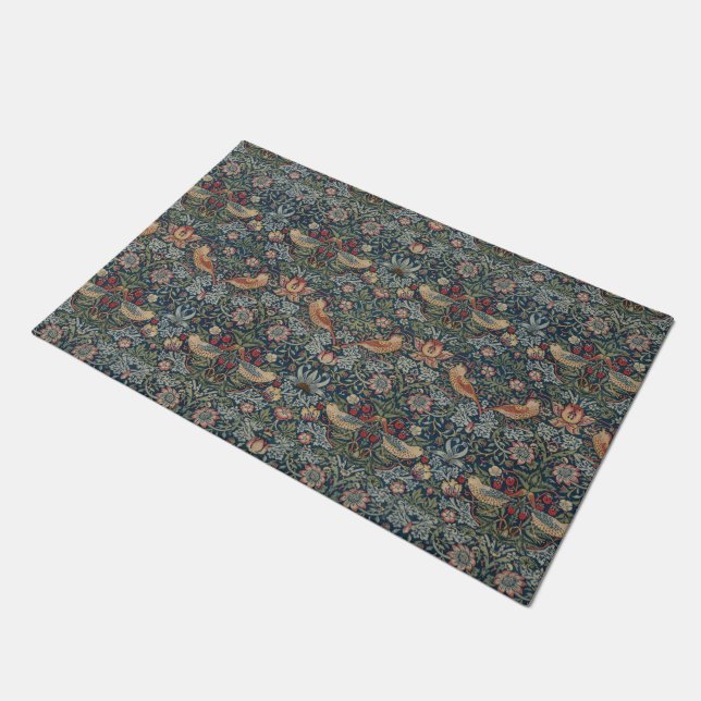Vintage William Morris Strawberry Thief   Doormat (Angled)