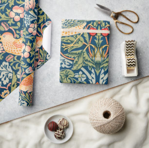 Vintage William Morris 'Strawberry Thief' Pattern  Wrapping Paper