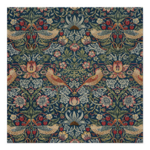 Vintage William Morris Strawberry Thief Poster