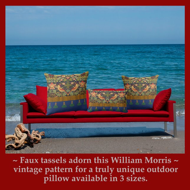 Vintage William Morris Tassel Indoor  Cushion (Creator Uploaded)