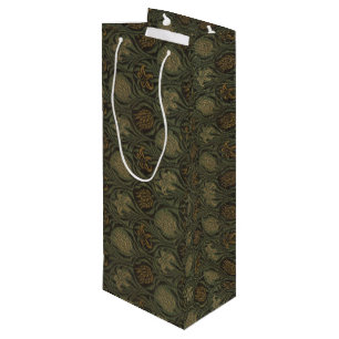 Vintage William Morris Tulip and Lily Wine Gift Bag