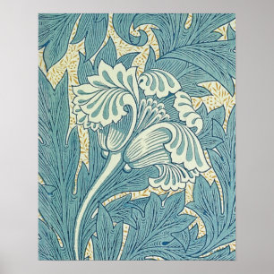 Vintage William Morris Tulip Floral Design Poster