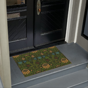 Vintage William Morris Violet and Columbine Doormat