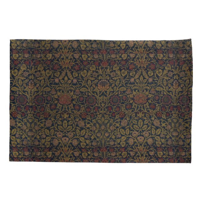 Vintage William Morris Violet and Columbine Pillowcase (Back)