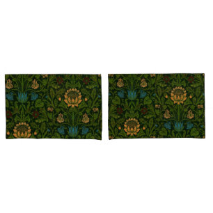 Vintage William Morris Violet and Columbine Pillowcase