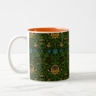 Vintage William Morris Violet and Columbine Two-Tone Coffee Mug