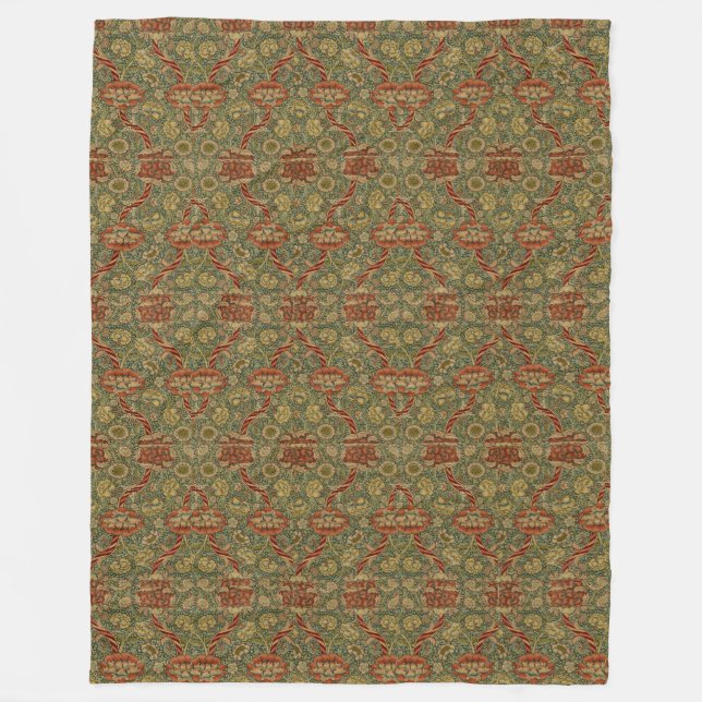 Vintage William Morris Wandle Fleece Blanket (Front)