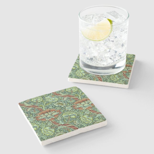Vintage William Morris Wandle Pattern    Stone Coaster (Side)