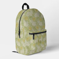 Vintage William Morris Yellow Green Chrysanthemum