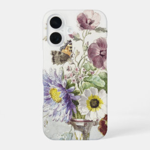 Vintage William van Leen Floral Butterfly Art iPhone 16 Case