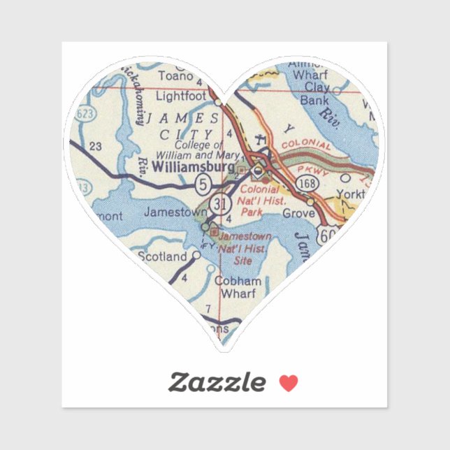 Vintage Williamsburg Map (Sheet)