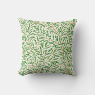 Vintage Willow Bough Ornament Illustration Cushion