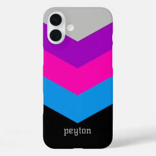 Vintage Windbreaker Colour Block Darts Custom Name iPhone 16 Plus Case