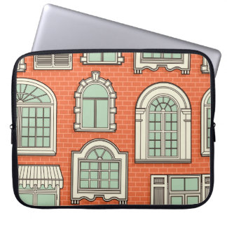 Vintage Window Scenic Pattern Laptop Sleeve