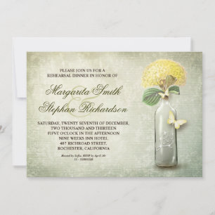 vintage wine bottle rehearsal dinner invite