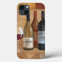 Vintage Wine Bottles and Wine Glass