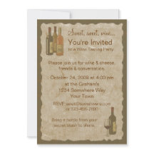 Vintage Wine Bottles Invitation