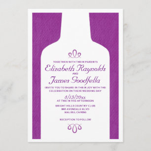 Vintage Wine Bottles Wedding Invitations