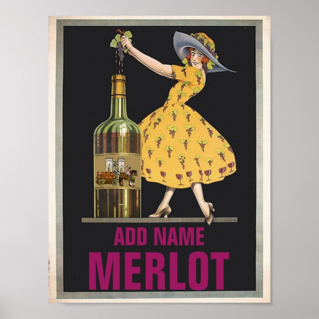 Vintage Wine ,edit text Poster (Front)