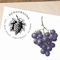 Vintage Wine Grapes Classic Family Return Address