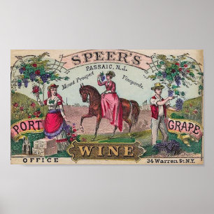 Vintage Wine Label Poster