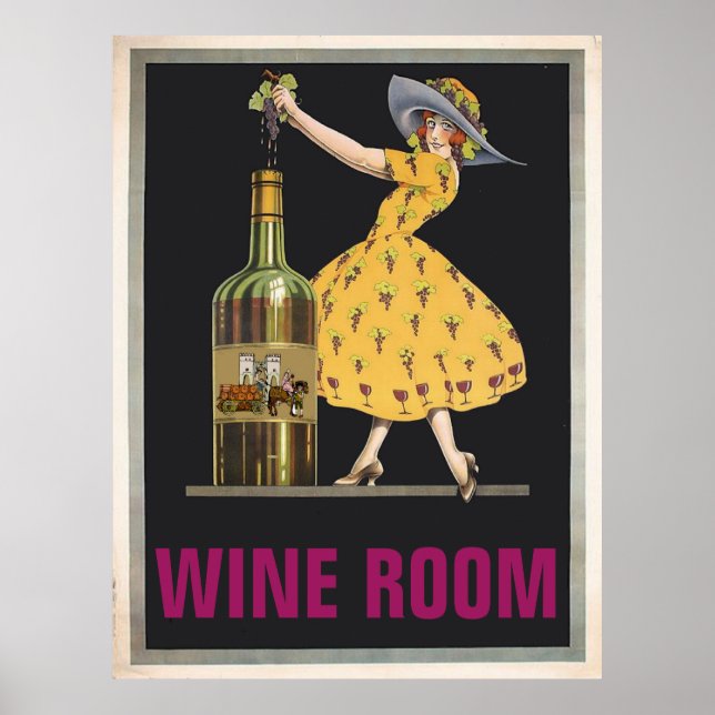 Vintage Wine Room,edit text Poster (Front)