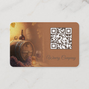 Vintage winery bottled wine glass design business card
