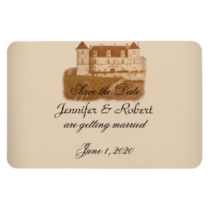 Vintage Winery Wedding Save the Date Magnet