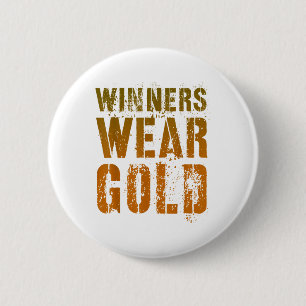 Vintage Winners Wear Gold Cheer Summer Camp War Ga 6 Cm Round Badge