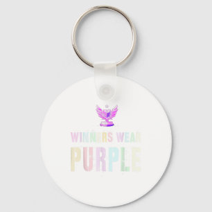 Vintage Winners Wear Purple Summer Camp War Game G Key Ring