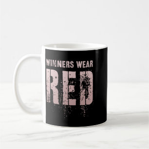 Vintage Winners Wear Red Summer Camp Team Colour Coffee Mug