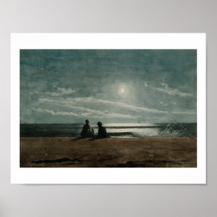 Vintage Winslow Homer Moonlight Poster
