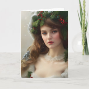 Vintage Winter Beauty Holiday Card