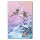 Vintage Winter Birds Shabby Chic Decoupage