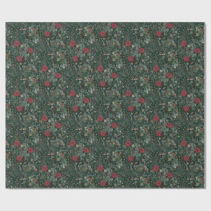 Vintage Winter Botanical Wrapping Paper