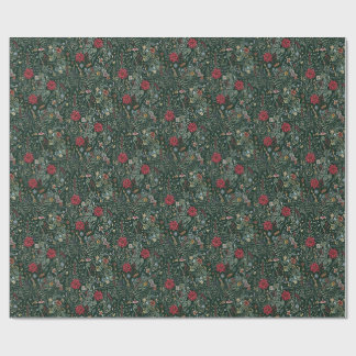 Vintage Winter Botanical Wrapping Paper