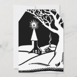 Vintage Winter Church 5"X7" Gift Tag