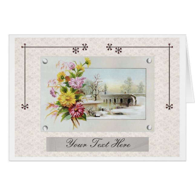Vintage Winter Floral (Front Horizontal)