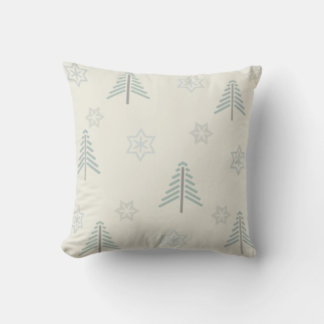 Vintage Winter Forest Pattern Light Cushion (Front)