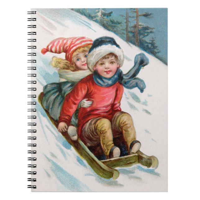 Vintage Winter Fun Notebook (Front)