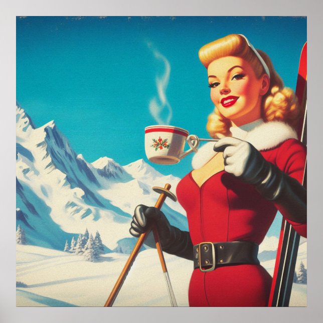 Vintage Winter Girl Poster (Front)