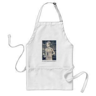 Vintage Winter Holiday Girl Portrait Art Standard Apron