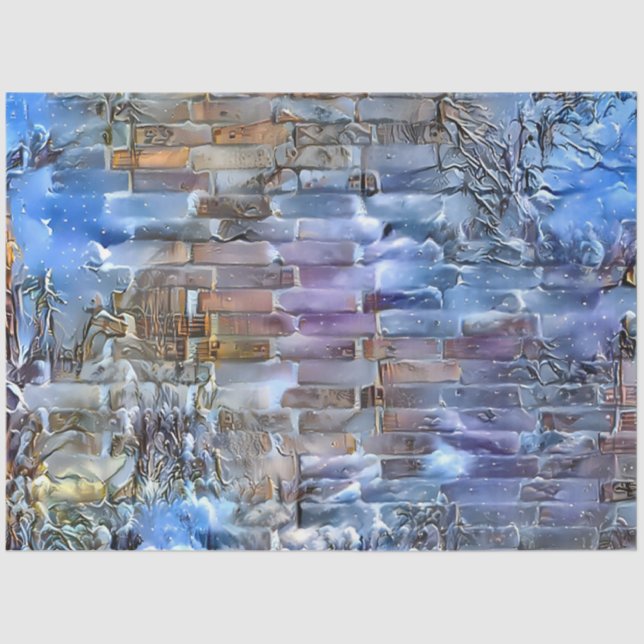 Vintage Winter Modern Art Collection Tissue Paper (Front)