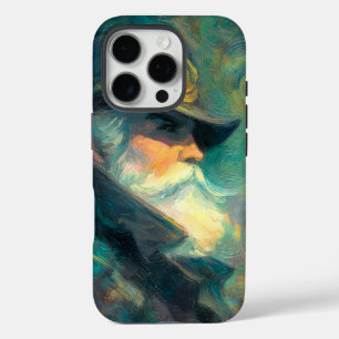Vintage Winter Old Man Portrait iPhone 16 Pro Case
