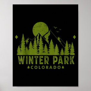 Vintage winter park colorado co ski mountain poster