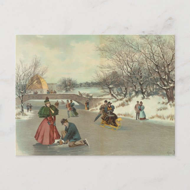Vintage Winter Postcard (Front)
