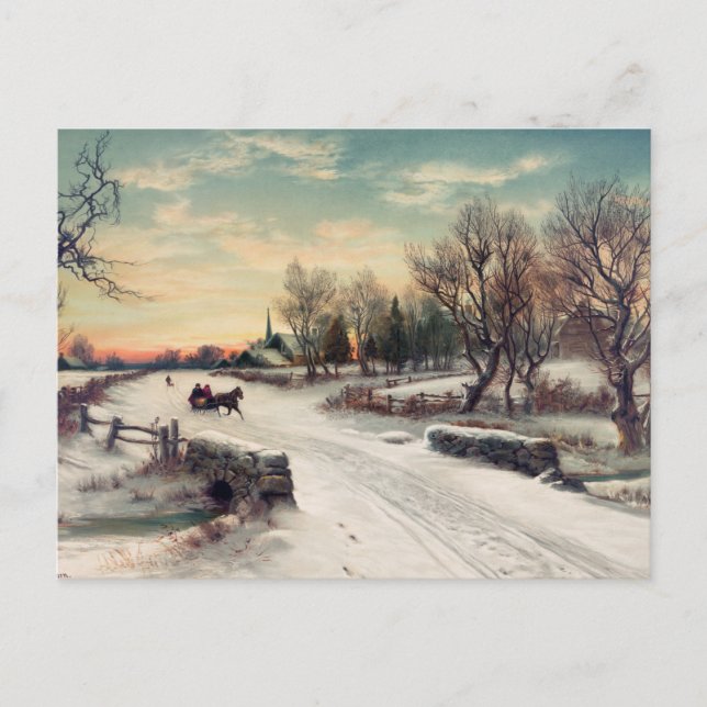Vintage Winter Postcard (Front)