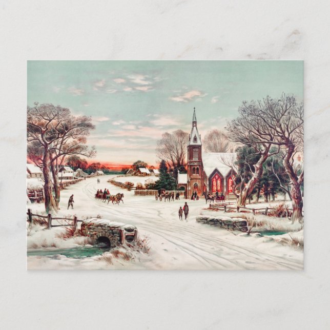 Vintage Winter Postcard (Front)
